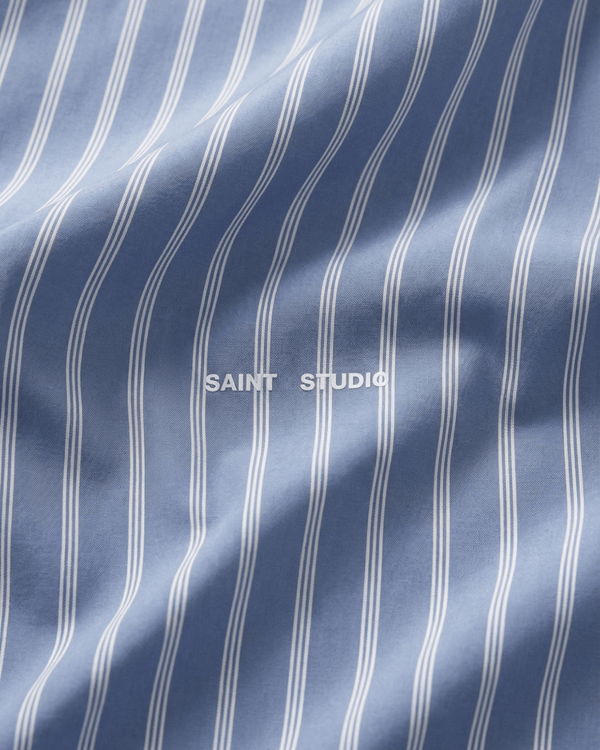 Camisa Saint Studio Pima Listrada Azul | LK Sneakers