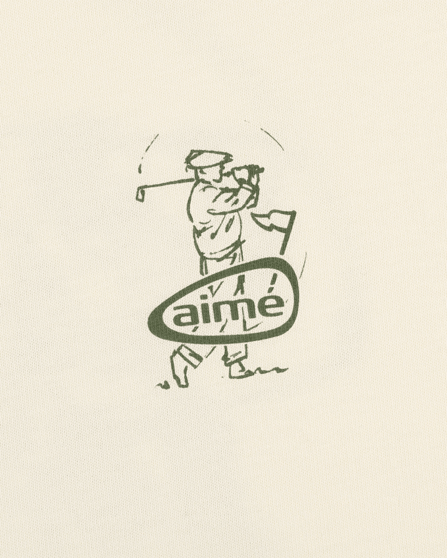 Camiseta Aimé Leon Dore ALD Golf Swing Coconut Milk Off White