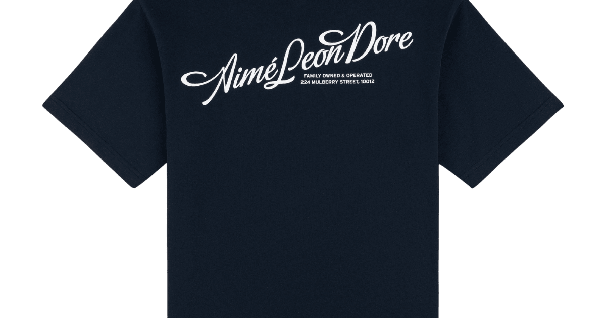 Camiseta Aimé Leon Dore Pappoús Logo Navy Blazer Azul por R$ 1.299
