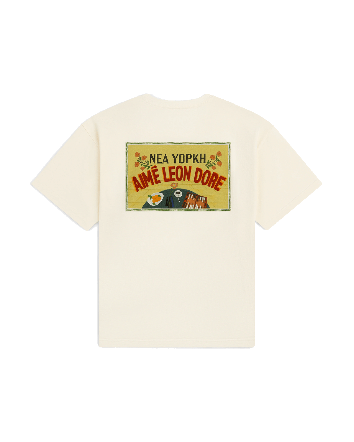 Camiseta Aimé Leon Dore Postcard Cream Bege