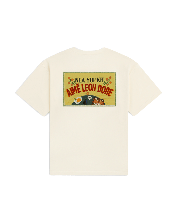 Camiseta Aimé Leon Dore Postcard Cream Bege