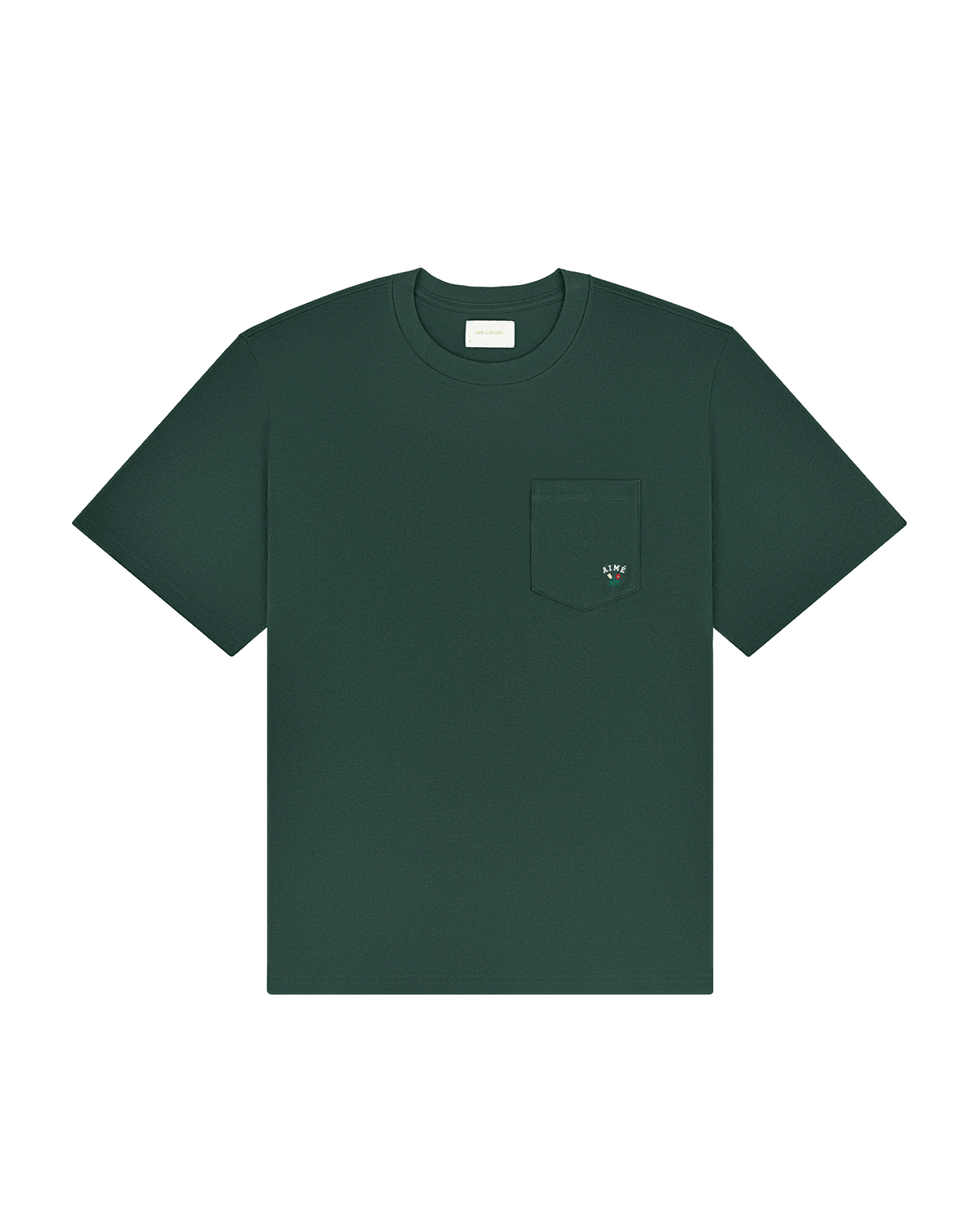 Camiseta Aimé Leon Dore Queens Crest Pocket Pine Grove Verde