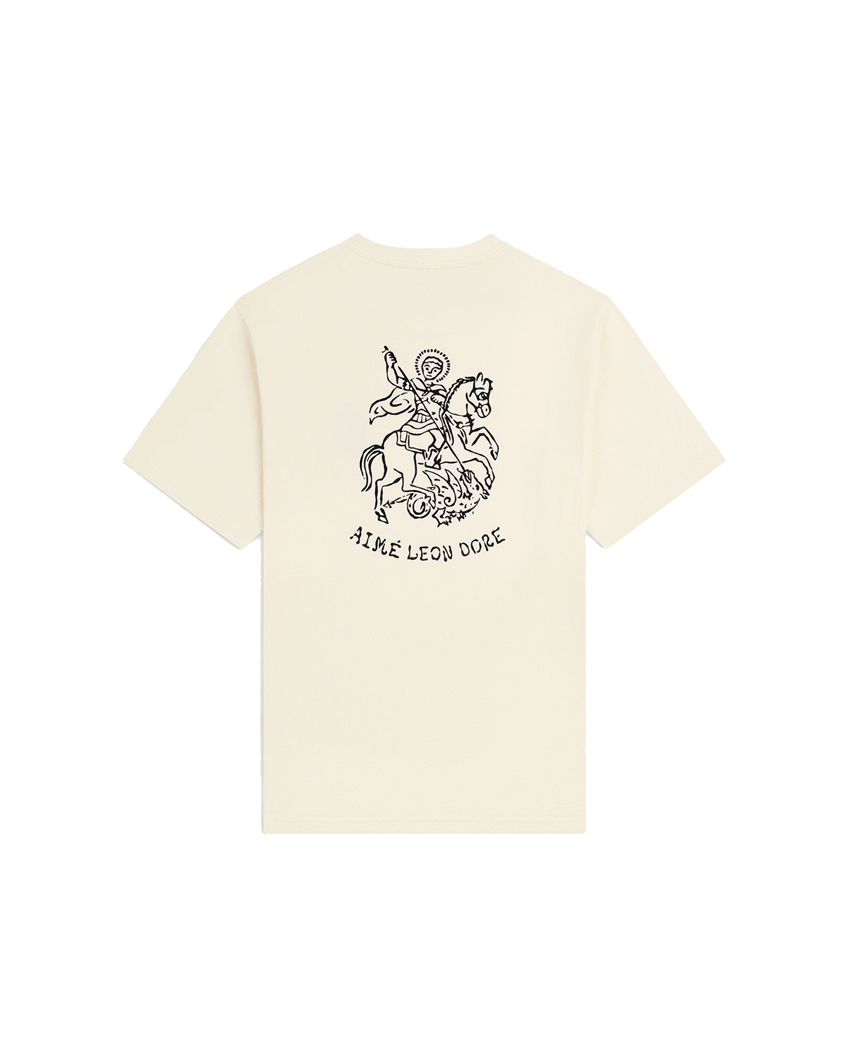 Camiseta Aimé Leon Dore Saint George Coconut Milk Bege