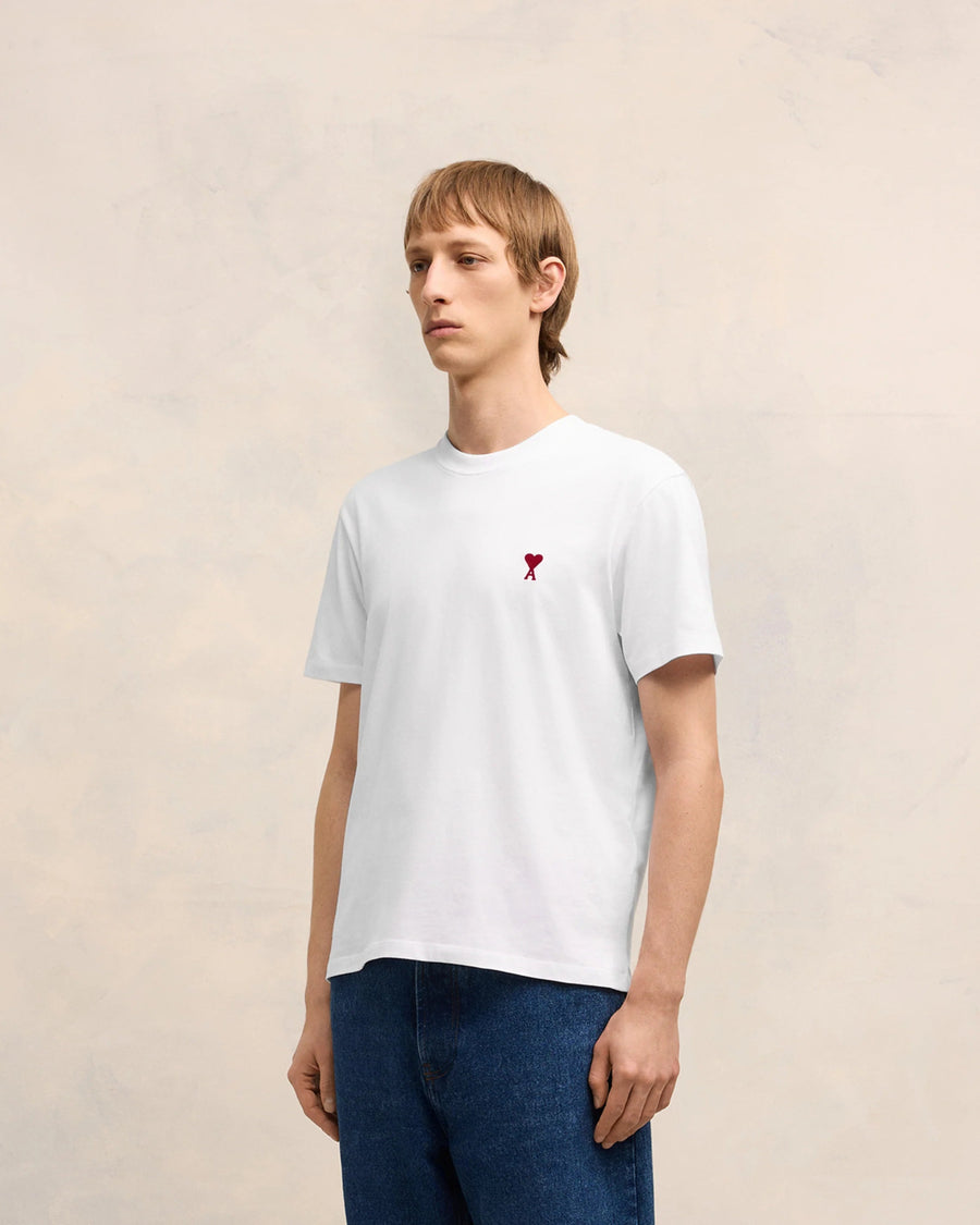Vista em detalhe Camiseta Ami Paris de Coeur Branco