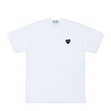 Camiseta Comme des Garçons Emblem Rhinestone White/Black Branco em branco original na LK Sneakers