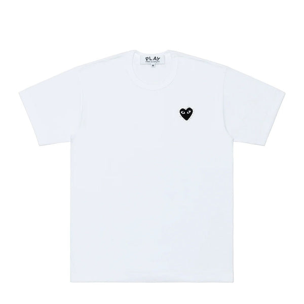 Camiseta Comme des Garçons Emblem Rhinestone White/Black Branco em branco original na LK Sneakers