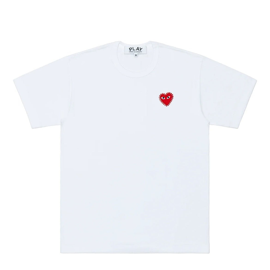 Camiseta Comme des Garçons Emblem Rhinestone White/Red Branco - Comme des Garçons - AXT801051