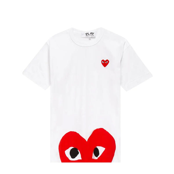 Camiseta Comme des Garçons PLAY Red Half Heart Branco por R$ 1.199