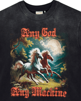 Camiseta Deus Ex Machina Box Fit Horseplay Chumbo Cinza