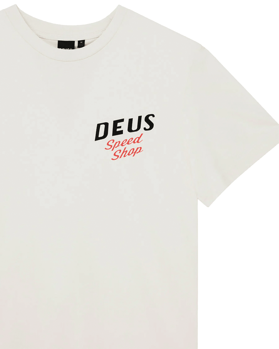 Camiseta Deus Ex Machina Regular Fit Dogleg White Branco
