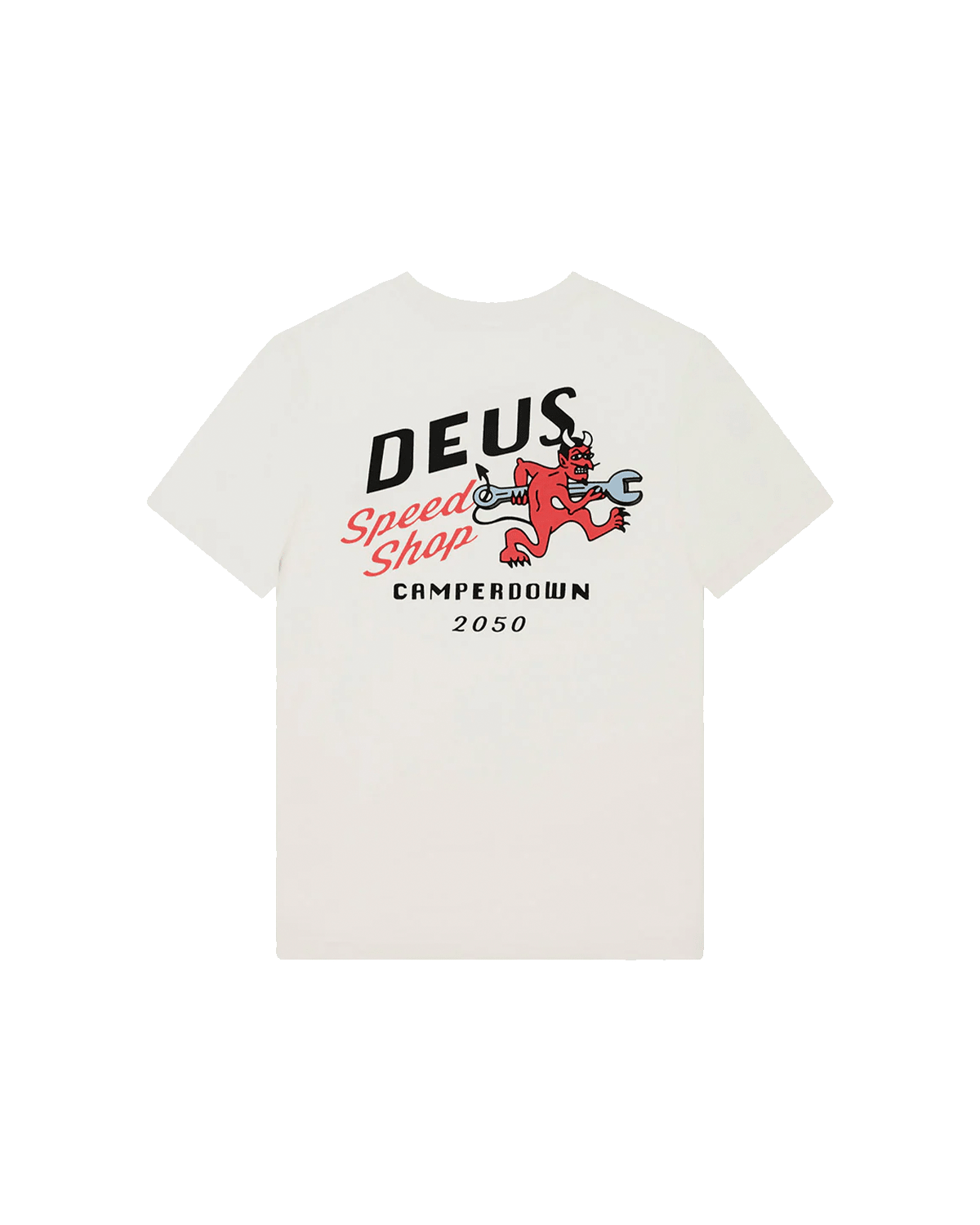 Camiseta Deus Ex Machina Regular Fit Dogleg White Branco