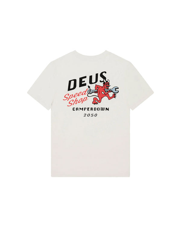 Camiseta Deus Ex Machina Regular Fit Dogleg White Branco