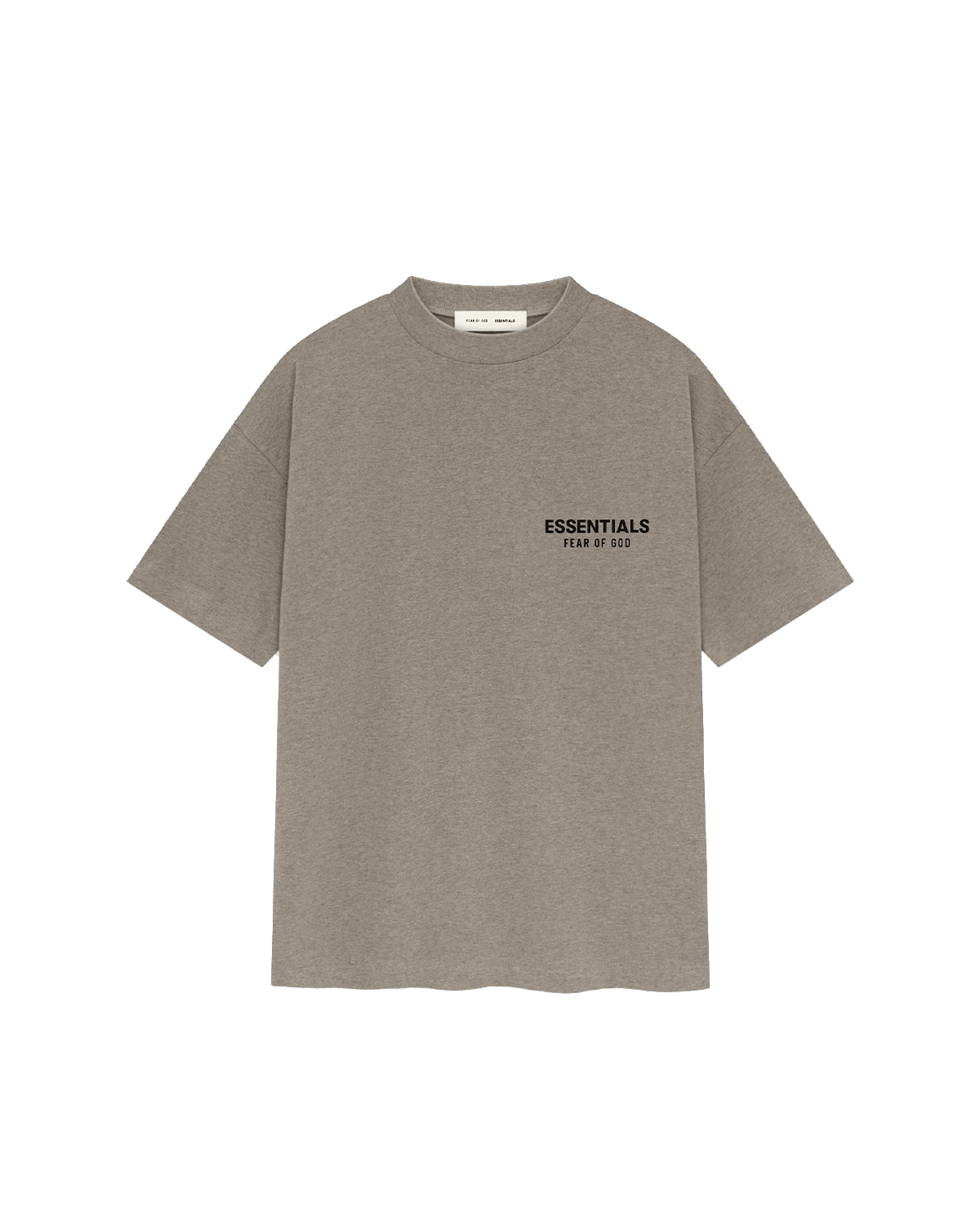 Camiseta Fear Of God Essentials Classic Short Sleeve Homestead Heather Bege - Essentials - FOG20 - 1