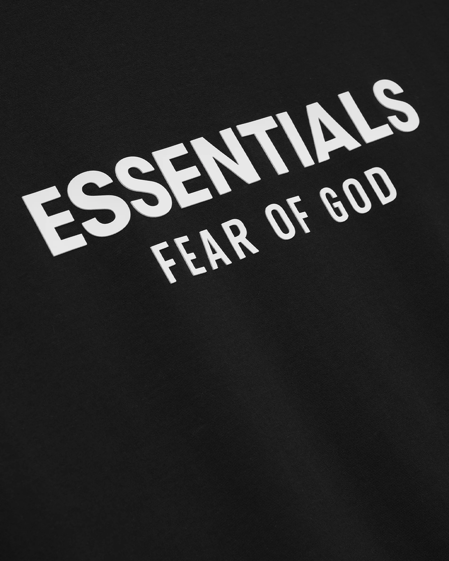 Vista traseira Camiseta Fear Of God Essentials Classic Short Sleeve Jet Black Preto