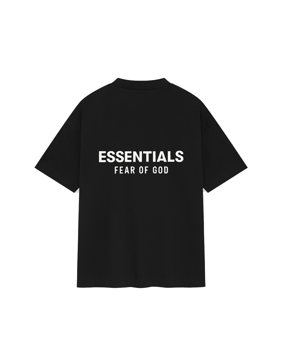 Camiseta Fear Of God Essentials Classic Short Sleeve Jet Black Camiseta Fear Of God Essentials Classic Short Sleeve Jet Black