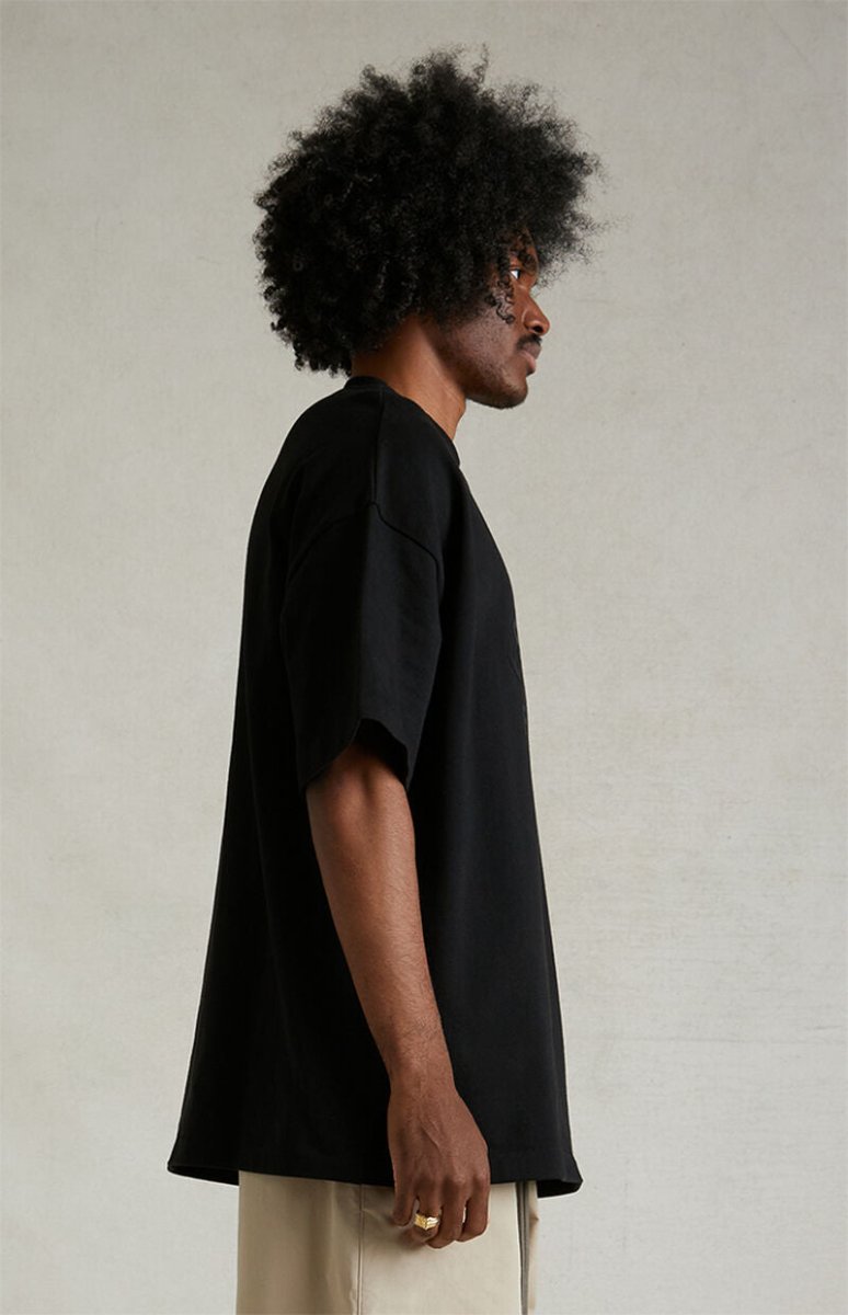 Camiseta Oversized Fear of God Essentials Heavy Jet Black Preto - LK Sneakers - HEAVYJETBLK - 1