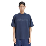 Vista lateral Camiseta Jacquemus The Typo Azul