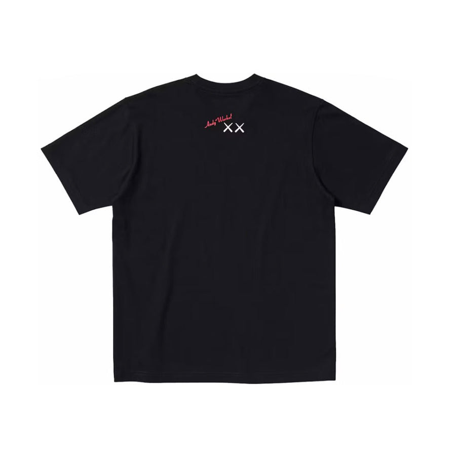 Vista lateral Camiseta KAWS x Uniqlo Warhol UT Graphic 47635 Preto