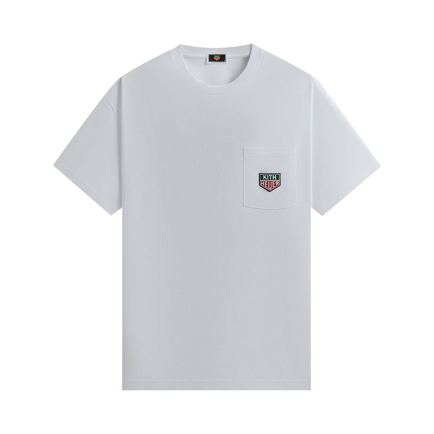 Camiseta Kith x TAG Heuer Formula 1 Badge Pocket Branco - KITH - KHM032193101