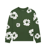 Camiseta Manga Longa Denim Tears Cotton Wreath Verde em verde original na LK Sneakers