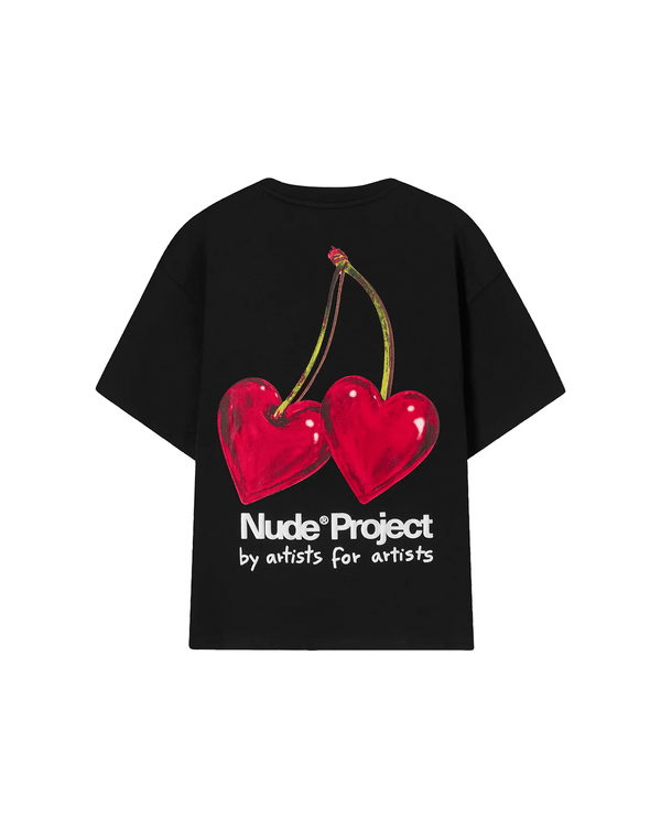 Camiseta Nude Project Juicy Cherry Black Preto