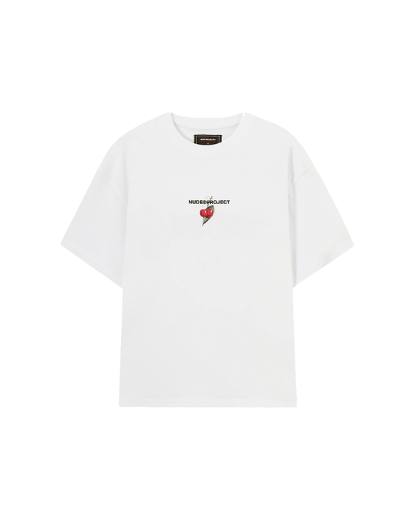 Camiseta Nude Project Locally Hated Cherry White Branco