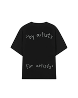 Camiseta Nude Project Motto Black Preto em preto original na LK Sneakers