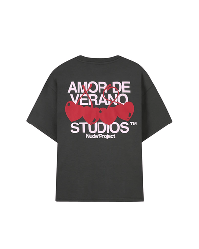 Camiseta Nude Project Xoxo Cinza