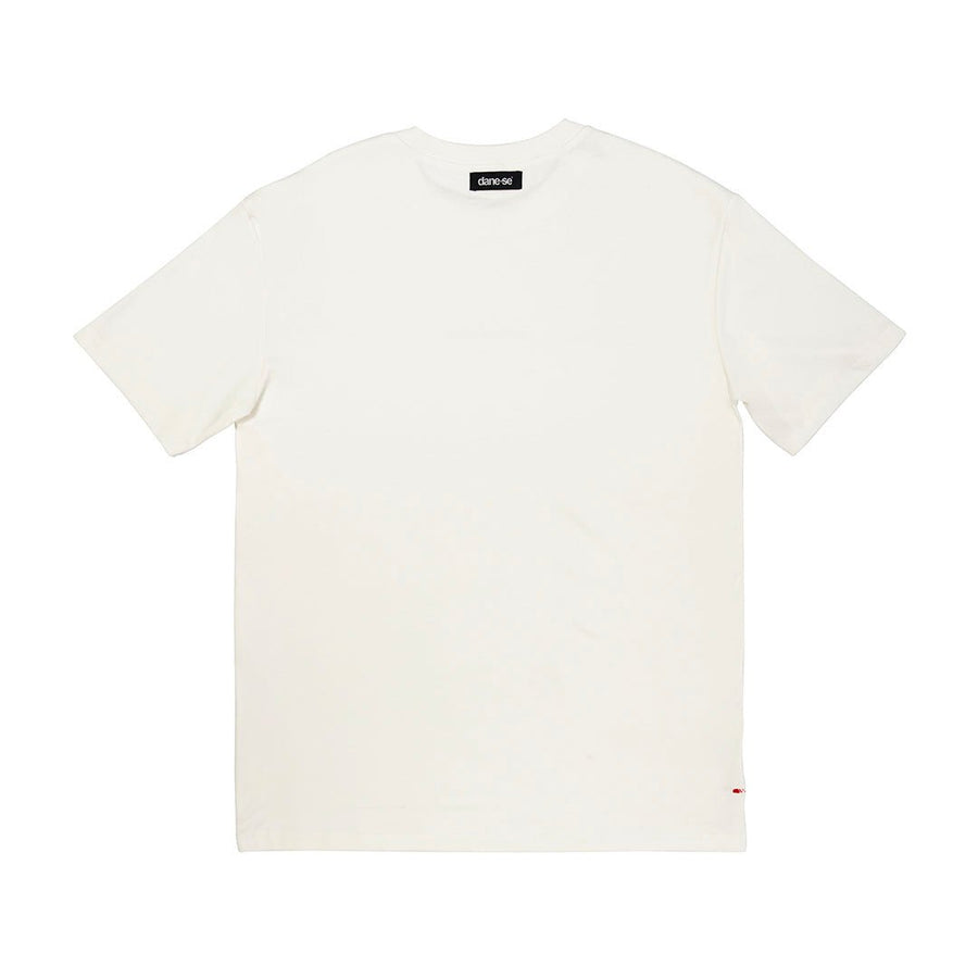 Vista lateral Camiseta Oversized Dane-se Pare, Respire Off White