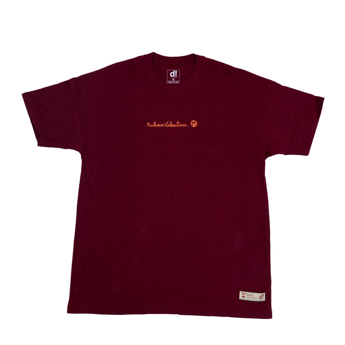 Camiseta Oversized Dane-se x Rubem Valentim 1981 Bordo