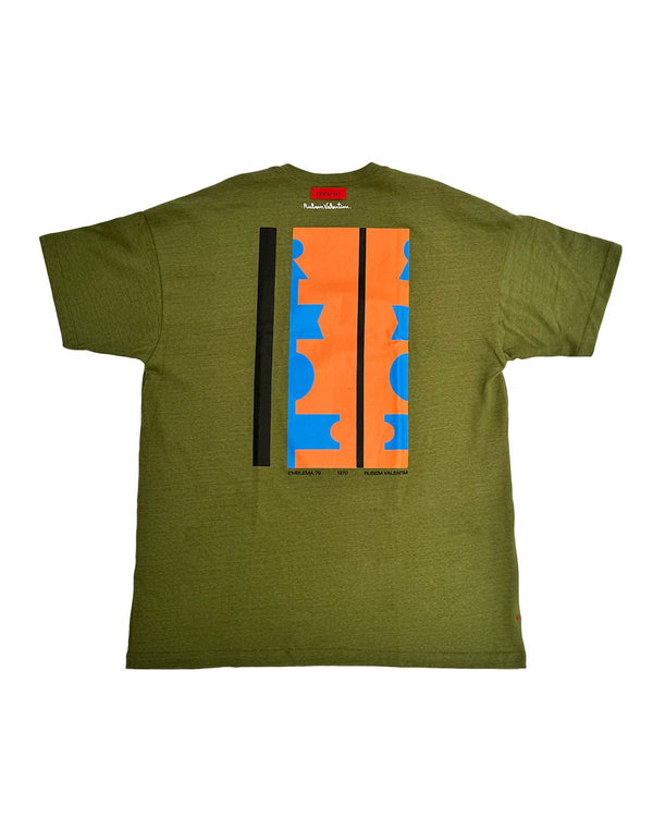 Camiseta Oversized Dane-se x Rubem Valentim Emblema 79 Verde em verde original na LK Sneakers
