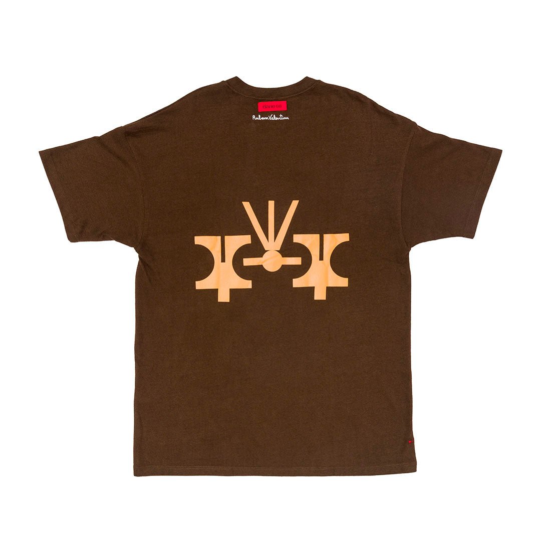 Camiseta Oversized Dane-se x Rubem Valentim Relevo 79 Marrom