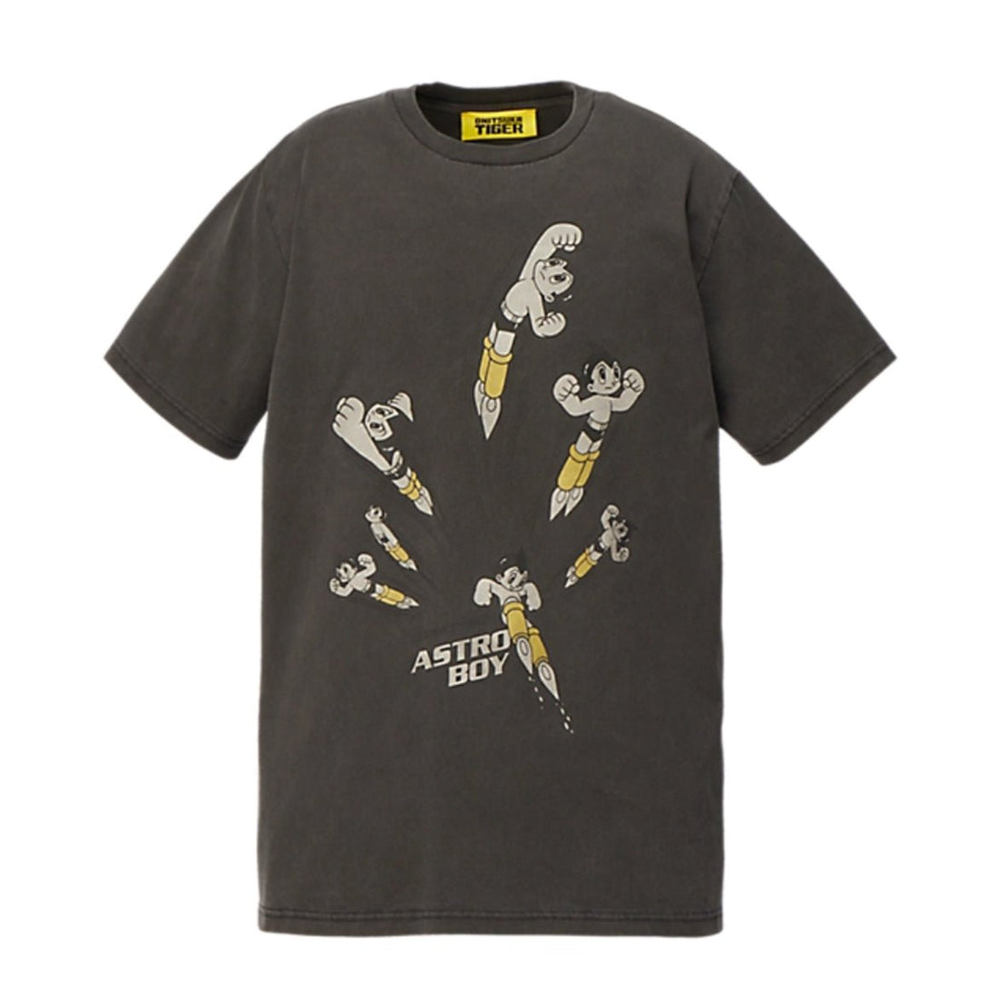 Camiseta Oversized Onitsuka Tiger x Astroboy Washed Cinza - Onitsuka Tiger - 2183B494001