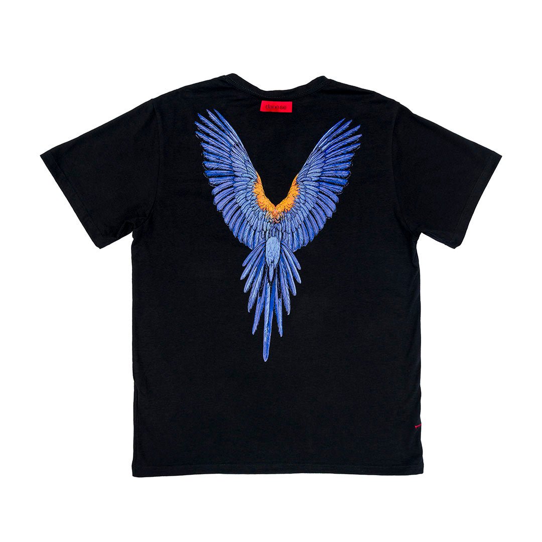 Camiseta Regular Dane-se Arara do Cerrado Preto