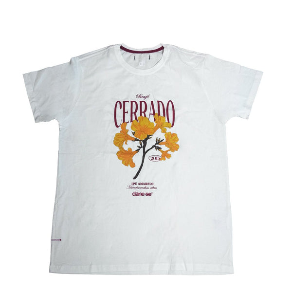 Camiseta Regular Dane-se Ipê do Cerrado Branco em branco original na LK Sneakers