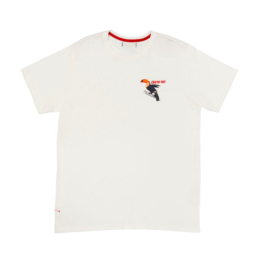 Camiseta Regular Dane-se Mini Tucano Cerrado Branco em branco original na LK Sneakers