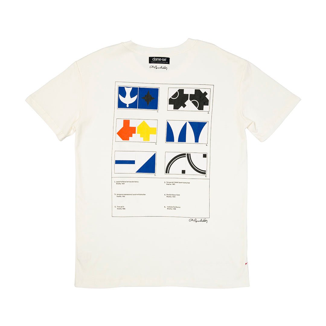 Camiseta Regular Dane - se x Athos Bulcão Azulejos Branco - Dane - se - 