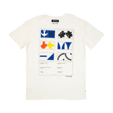 Vista lateral Camiseta Regular Dane-se x Athos Bulcão Azulejos Branco