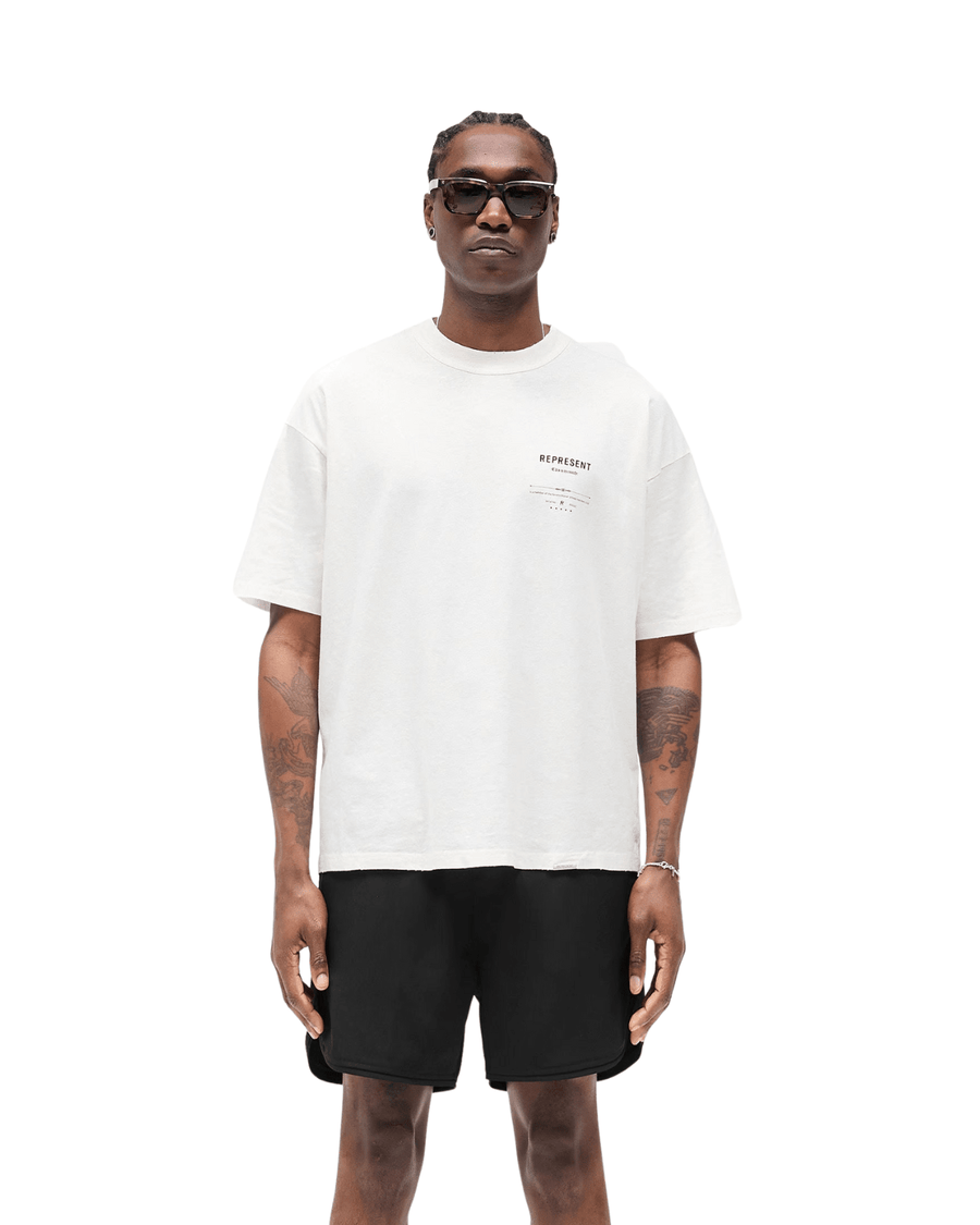 Vista superior Camiseta Represent Clo Revere Manor Aged White Branco