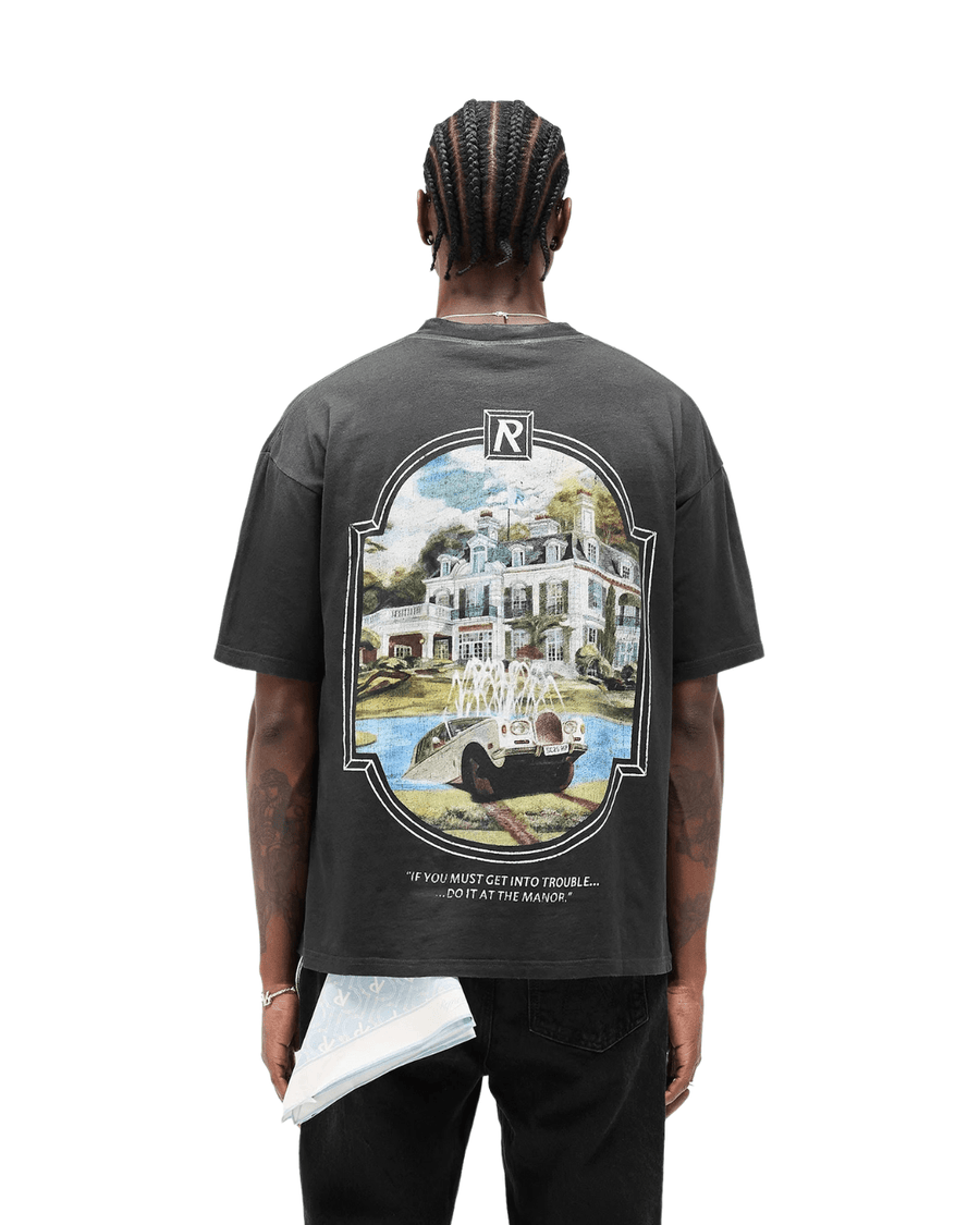 Vista superior Camiseta Represent Clo Revere Manor Stained Black Preto