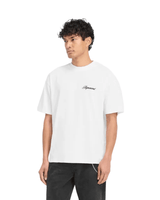 Vista lateral Camiseta Represent Clo Script Logo Flat White Branco