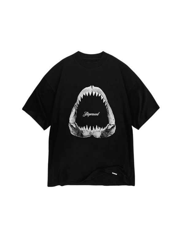 Camiseta Represent Clo Shark Jaws Off Black Preto com design de tubarão