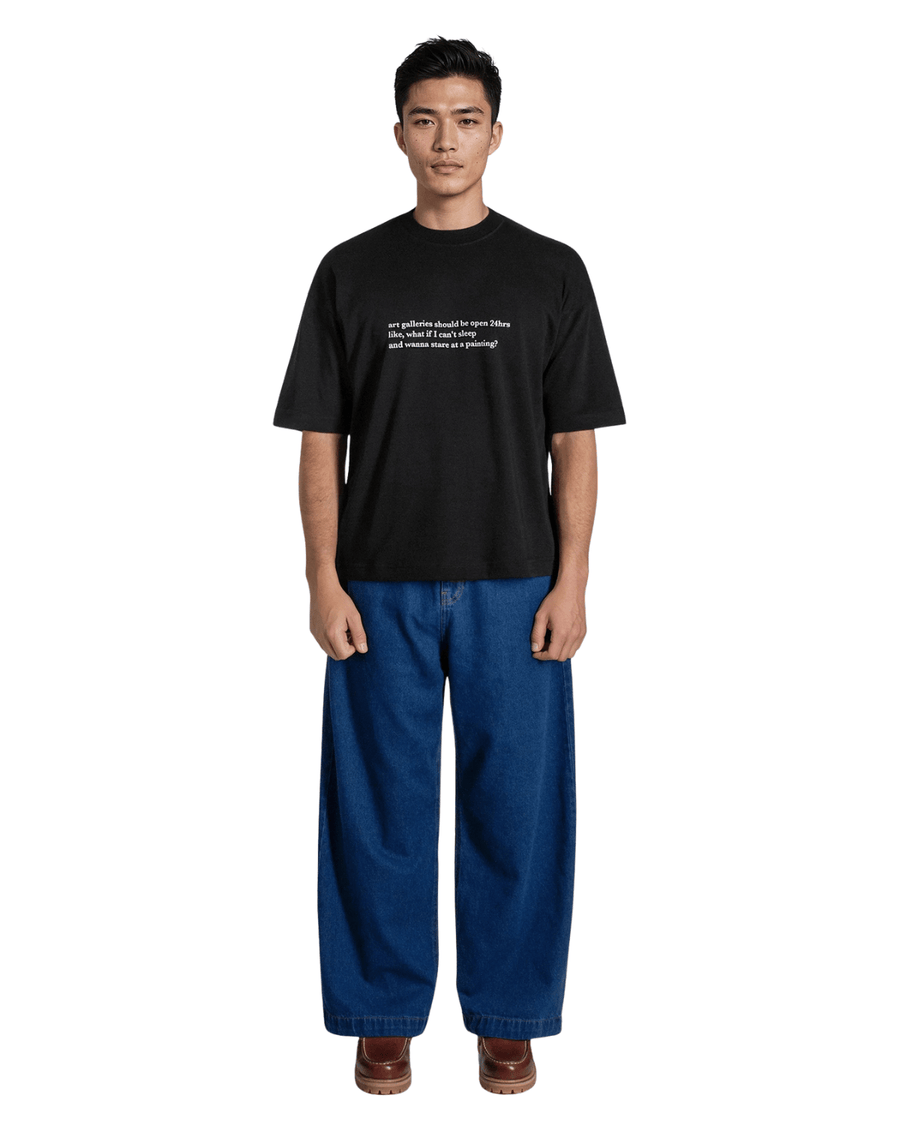 Vista traseira Camiseta Saint Studio Boxy SUPIMA Art Galleries Preta