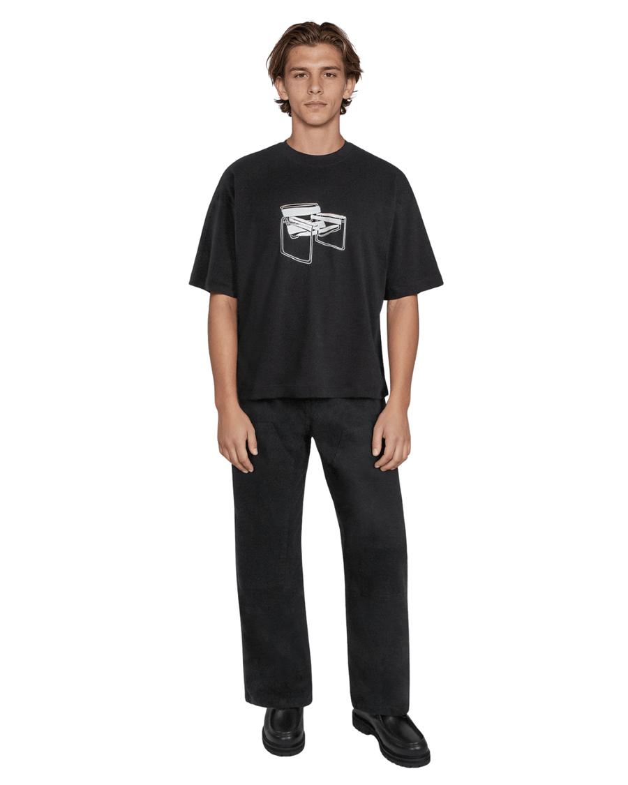 Vista traseira Camiseta Saint Studio Boxy Supima Breuer Preto