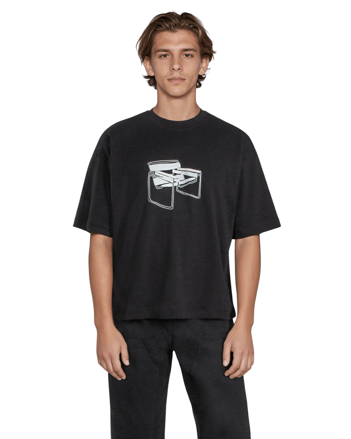 Camiseta Saint Studio Boxy Supima Breuer Preto
