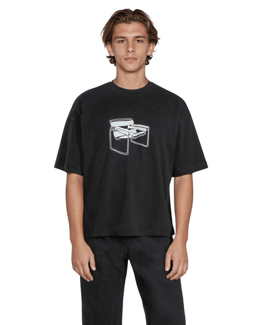 Camiseta Saint Studio Boxy Supima Breuer Preto em preto original na LK Sneakers