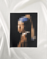 Vista lateral Camiseta Saint Studio Boxy SUPIMA Vermeer Off White