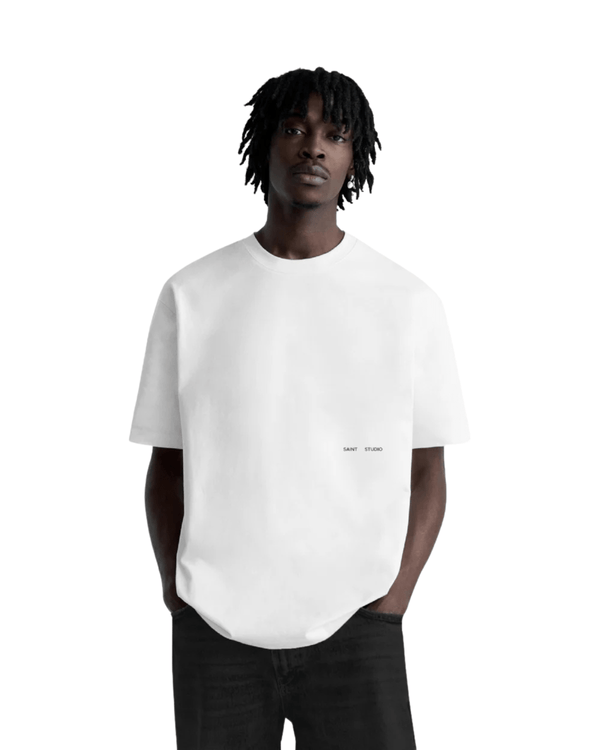 Camiseta Saint Studio Classy Suedine Supima Chairs Branco