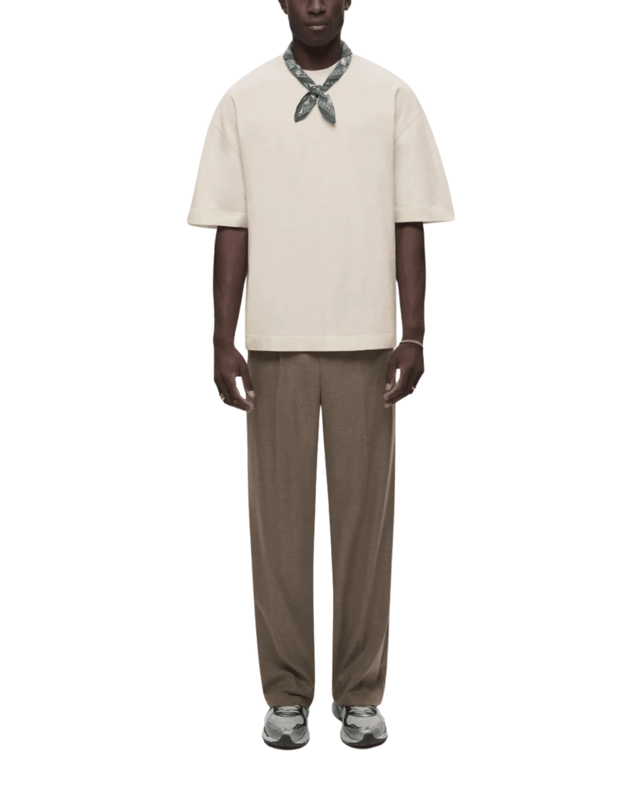 Camiseta Saint Studio Oversized Suedine Supima Areia Bege