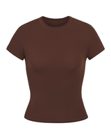 Vista superior Camiseta Skims Fits Everybody Cocoa Marrom